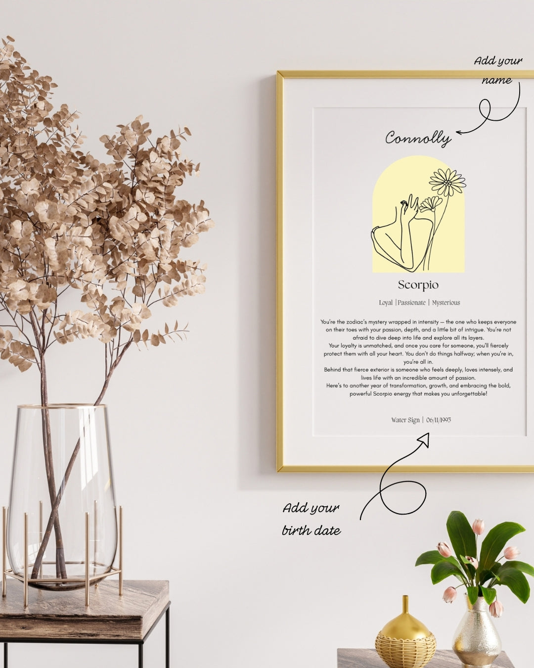 Personalised Scorpio Zodiac Print