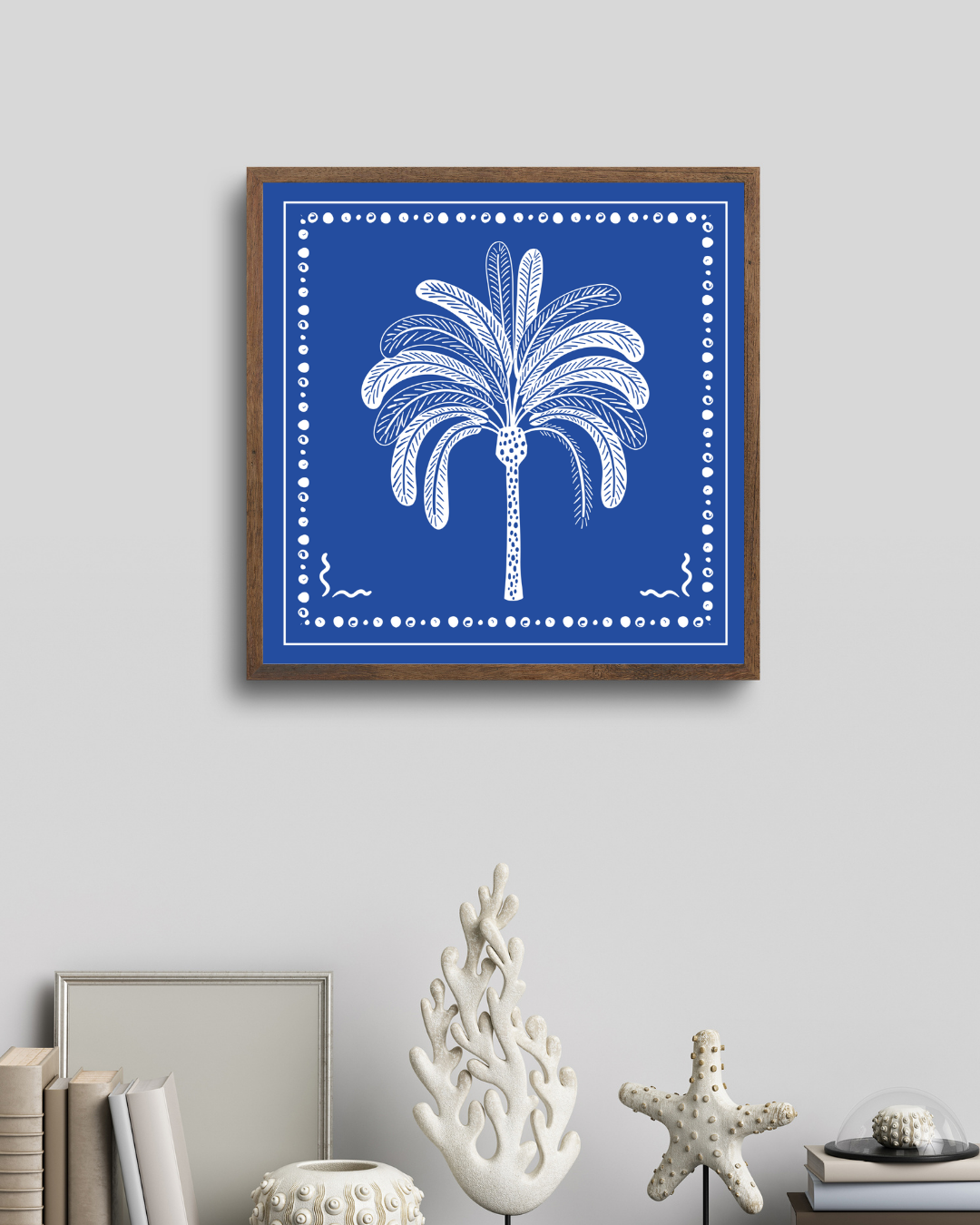 Coastal Chic Palm Tree Art Print | Bathroom Decor