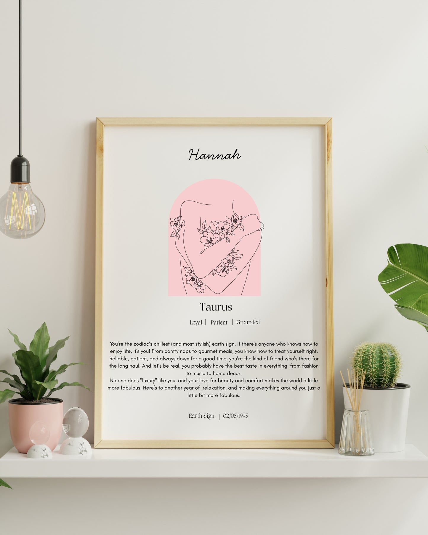 Personalised Taurus Zodiac Print