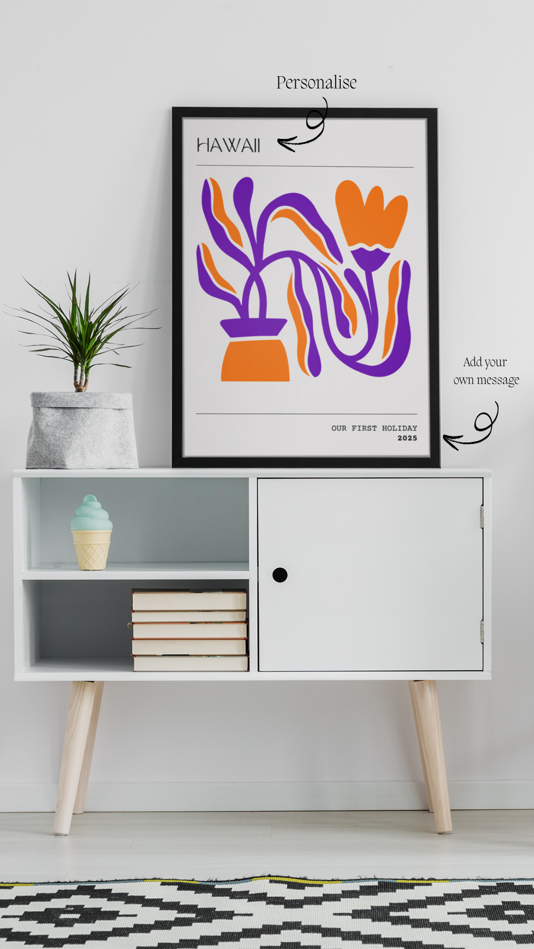 Hawaii Memories - Personalised Abstract Botanical Art Print