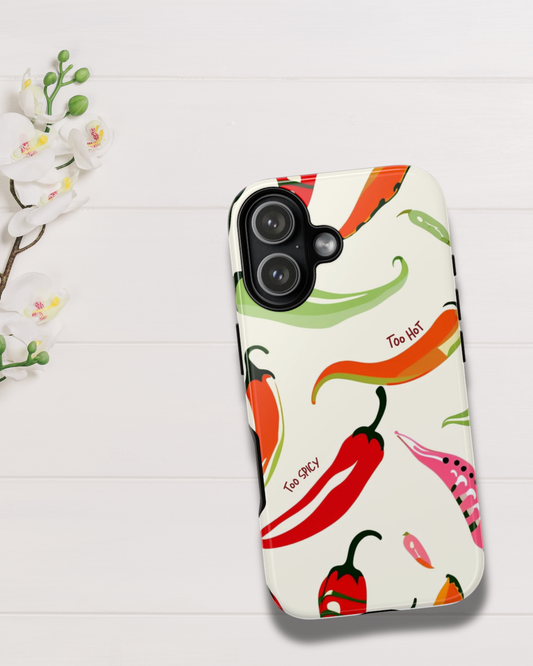 Too Hot Too Spicy Colourful Chilli Phone Case 🔥