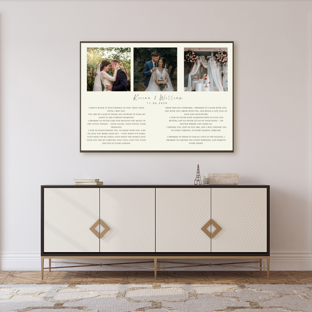 Personalised Wedding Vow Print | Keepsake
