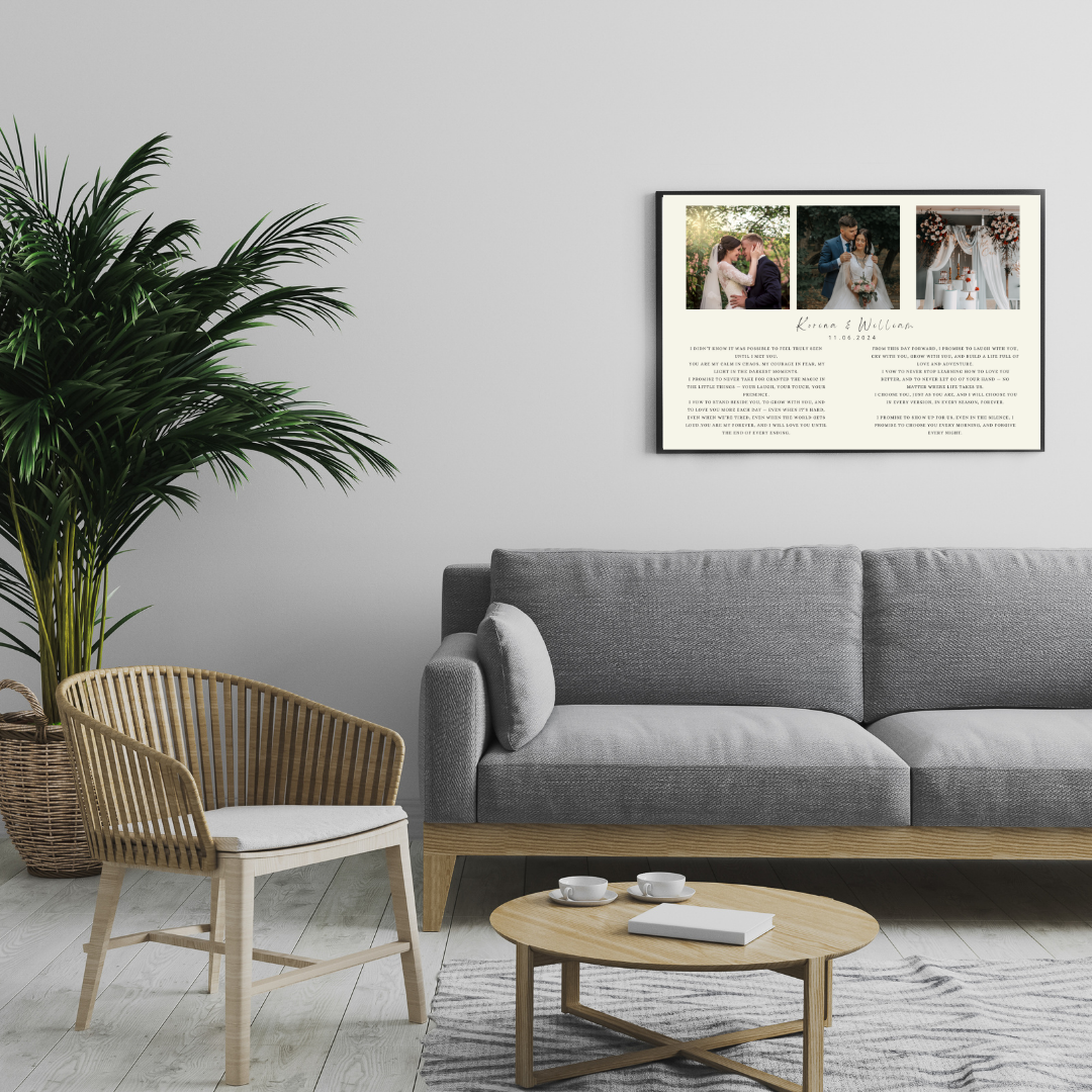 Personalised Wedding Vow Print | Keepsake