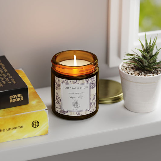 Personalised Congratulations New Born Candle