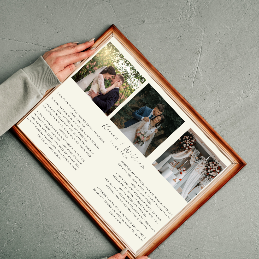 Personalised Wedding Vow Print | Keepsake