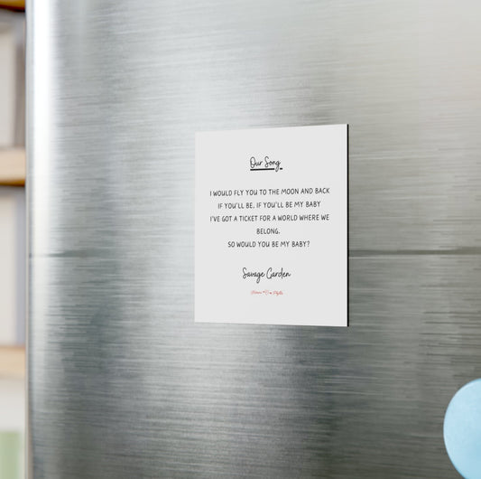 Custom Wedding or Love Song Lyrics Gift