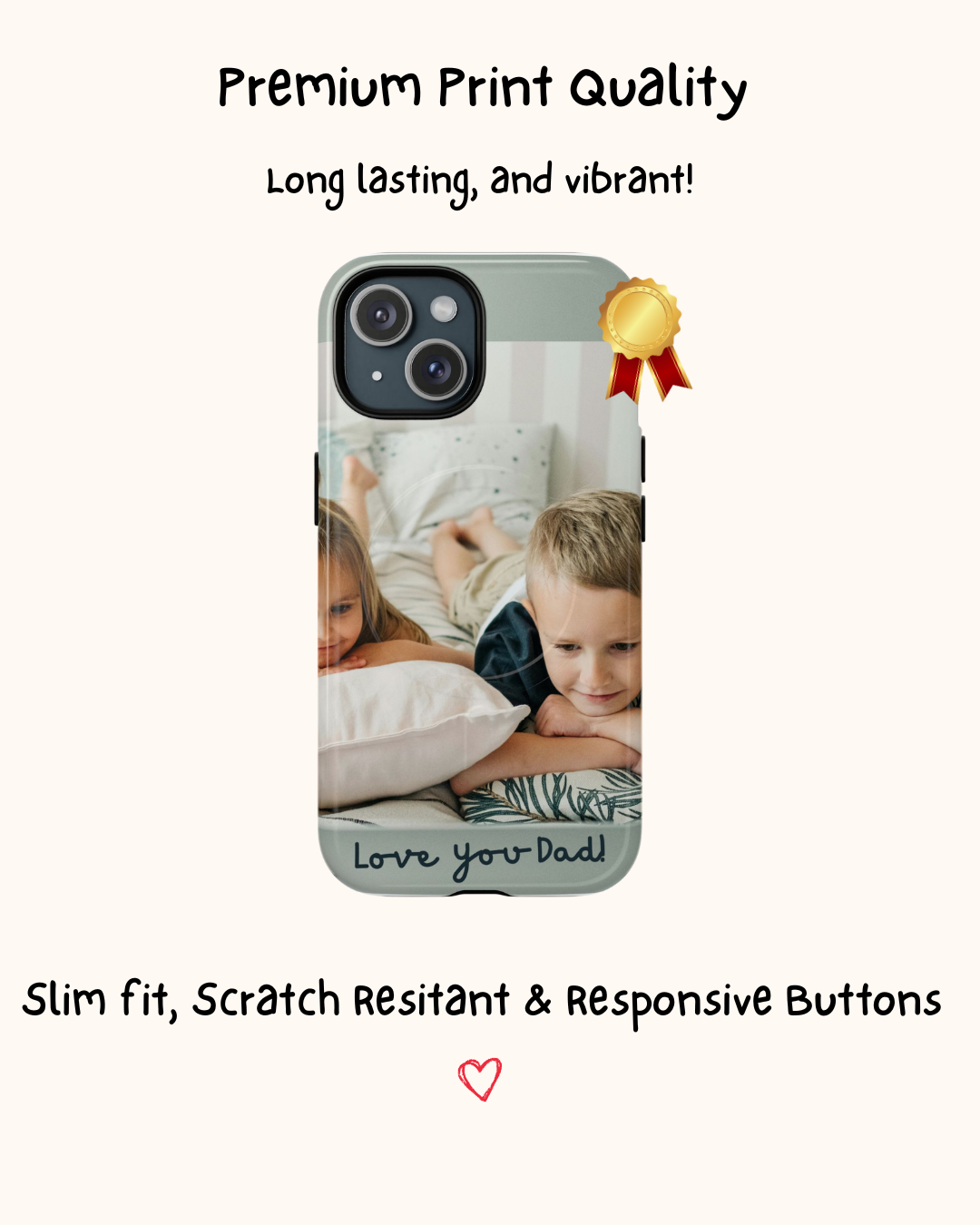 Personalised Handwriting iPhone Case with Photo 💛