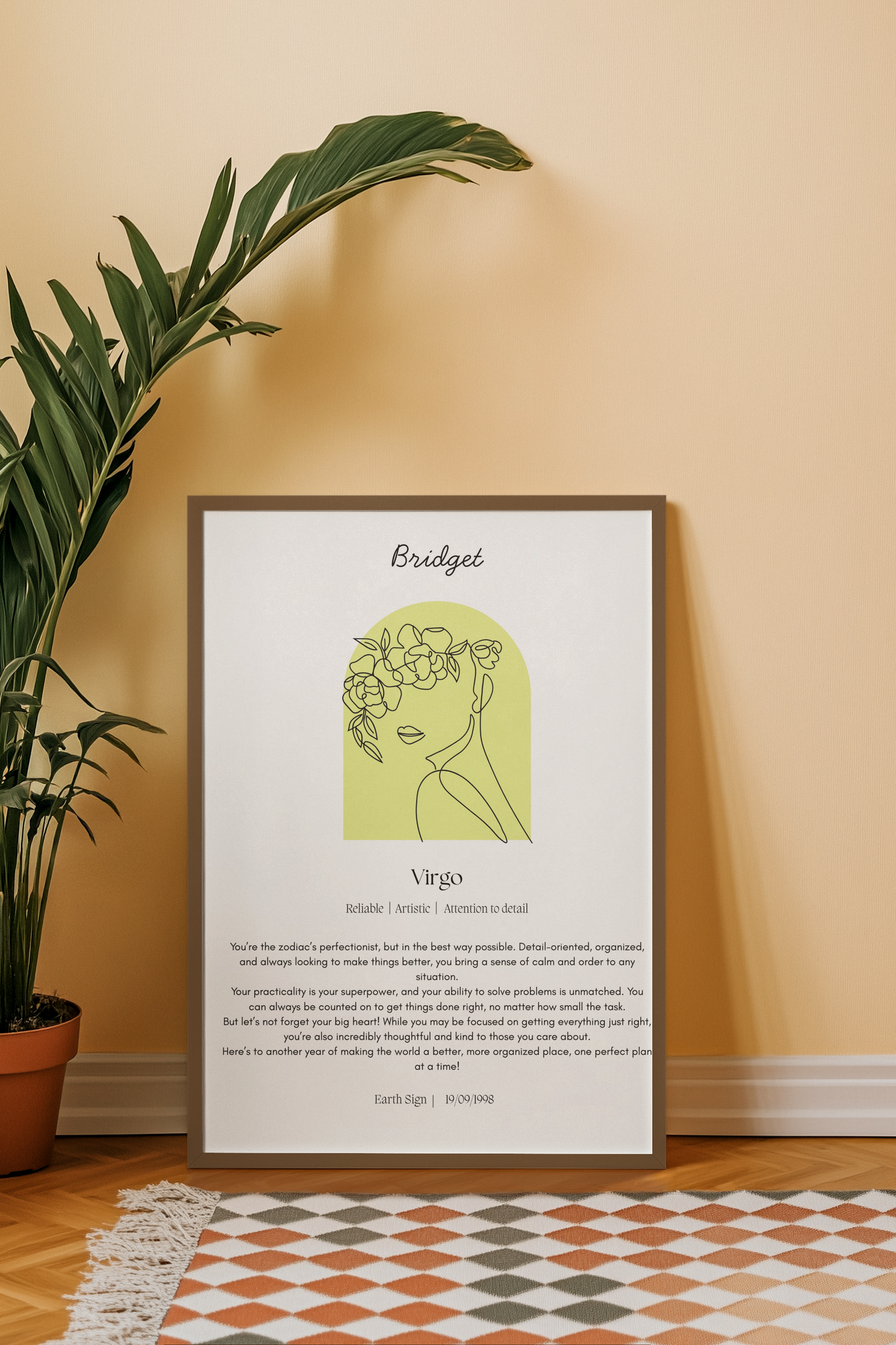 Personalised Virgo Zodiac Print