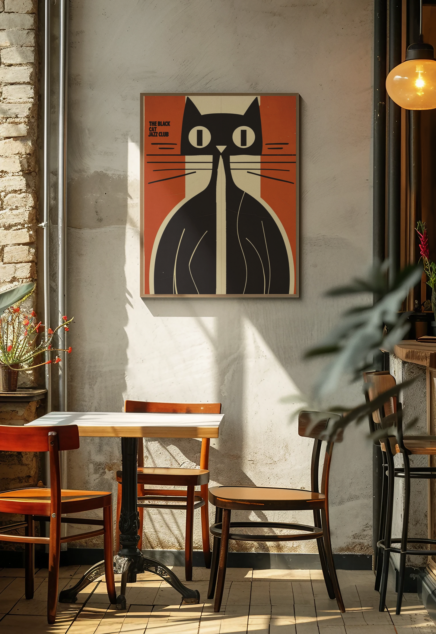 The Black Cat Jazz Club – Retro Art Print 🖤