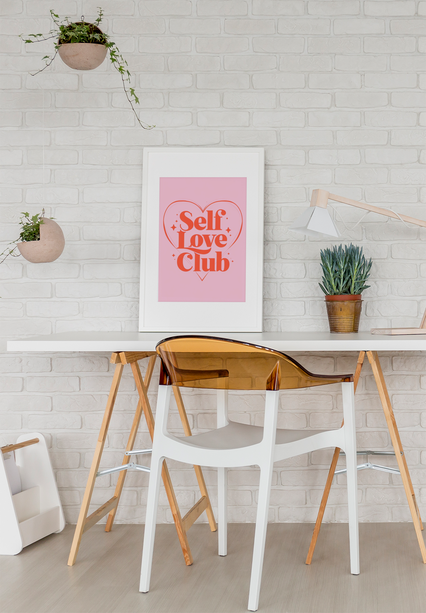 Self Love Club Art Print – Pink & Red