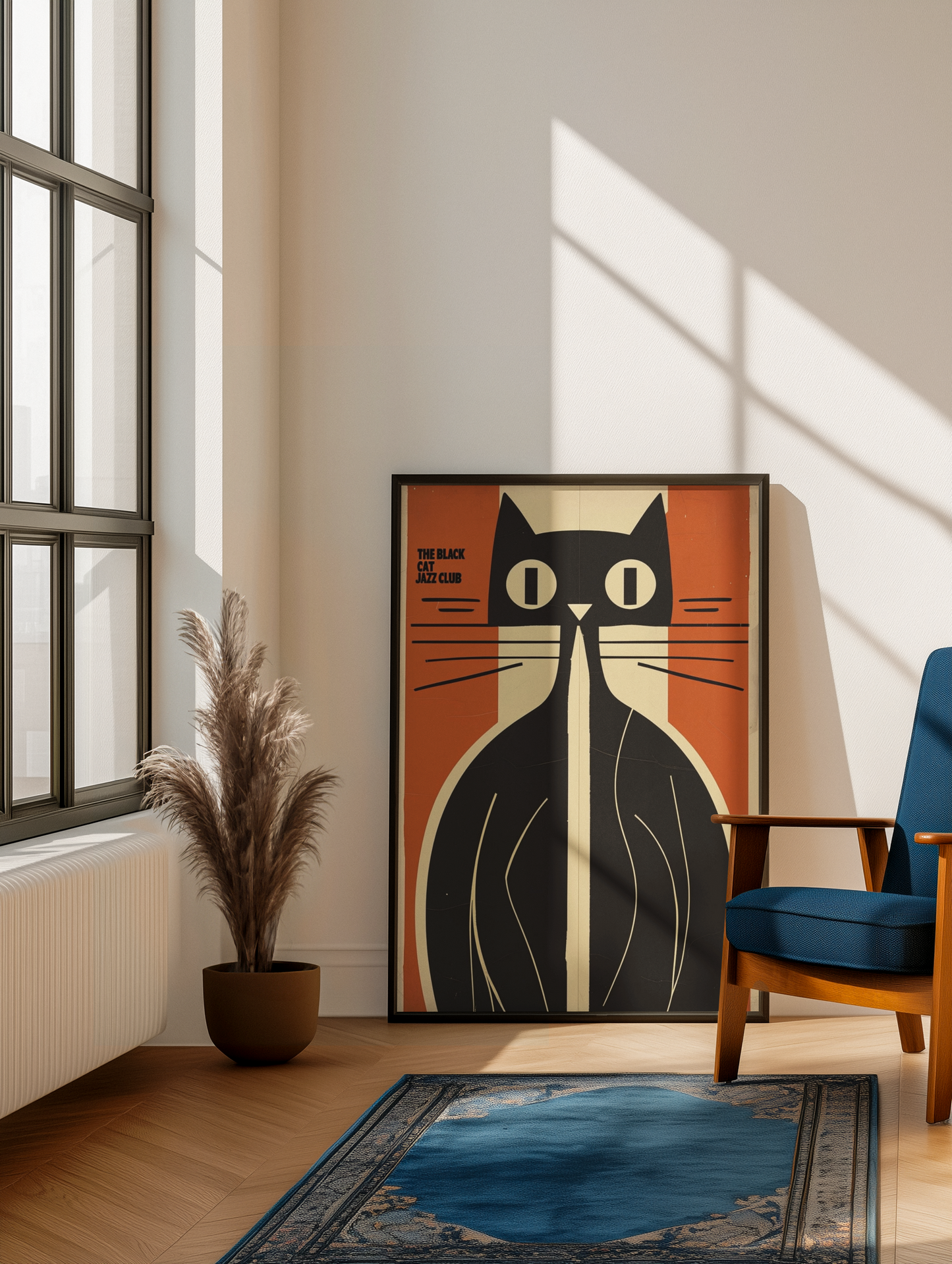 The Black Cat Jazz Club – Retro Art Print 🖤