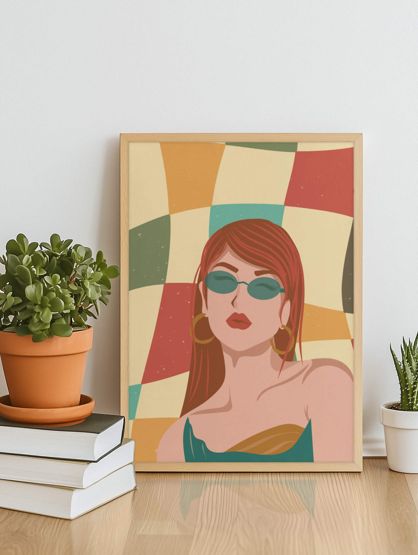 Retro Muse – Bold Vintage-Inspired Fashion Art Print
