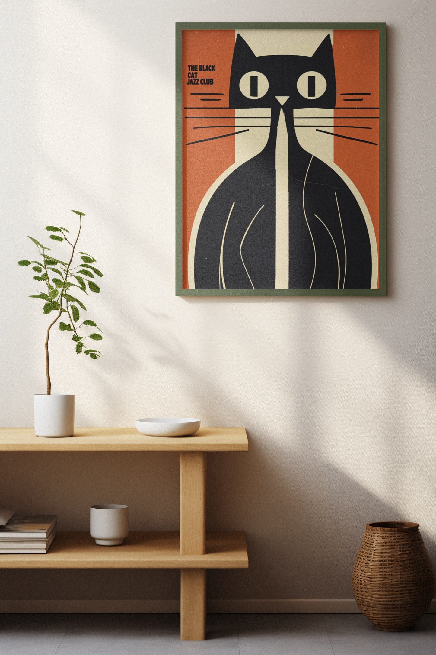 The Black Cat Jazz Club – Retro Art Print 🖤