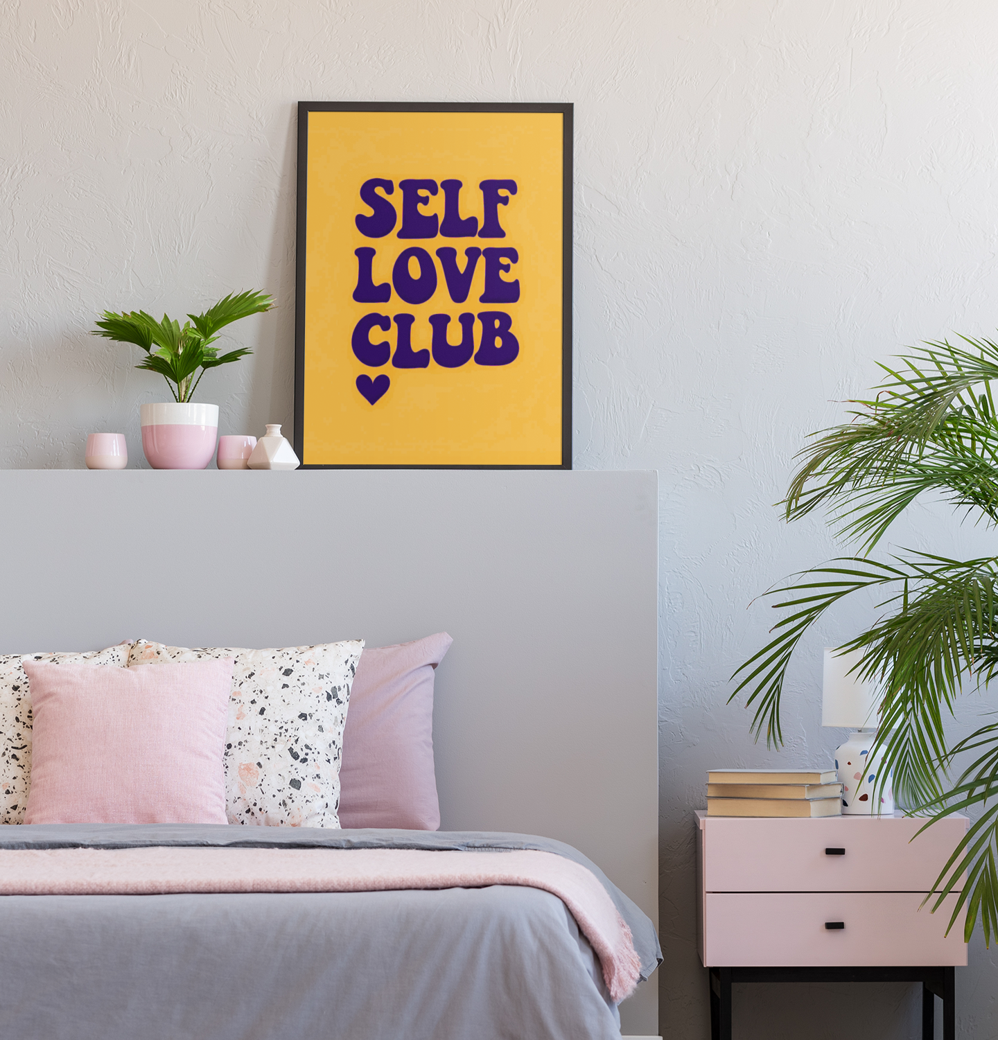 Self Love Club Wall Art – Retro Positive Affirmation Print