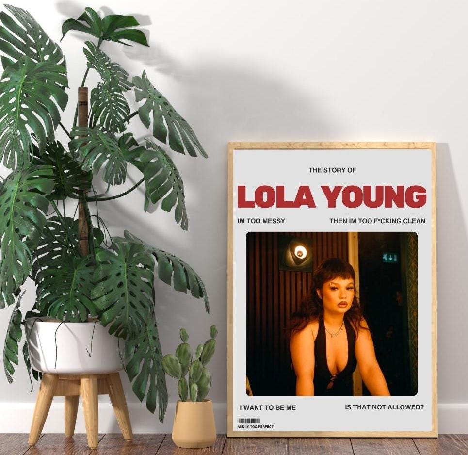Lola Young, I'm too messy music art print | Album Cover