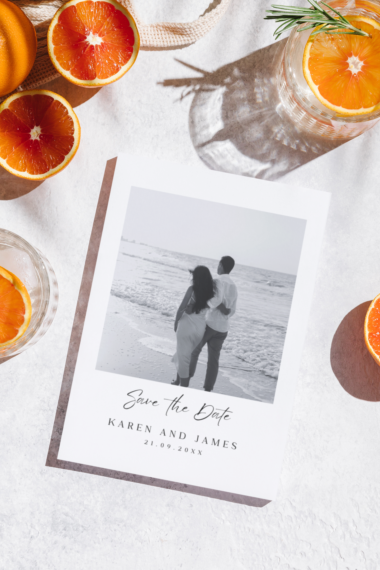 Personalized Photo Wedding Invitation I DIY Custom Wedding Invite with Photo I Minimalistic & Modern