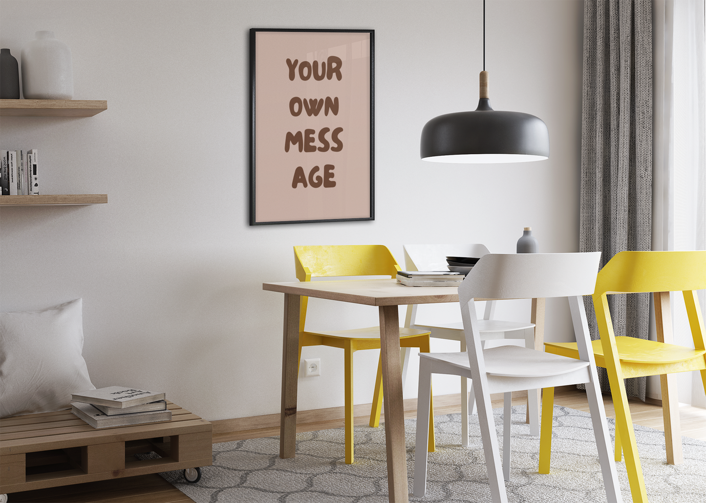 Personalised Retro Location Art Print | Colourful Bold Minimalist Typography