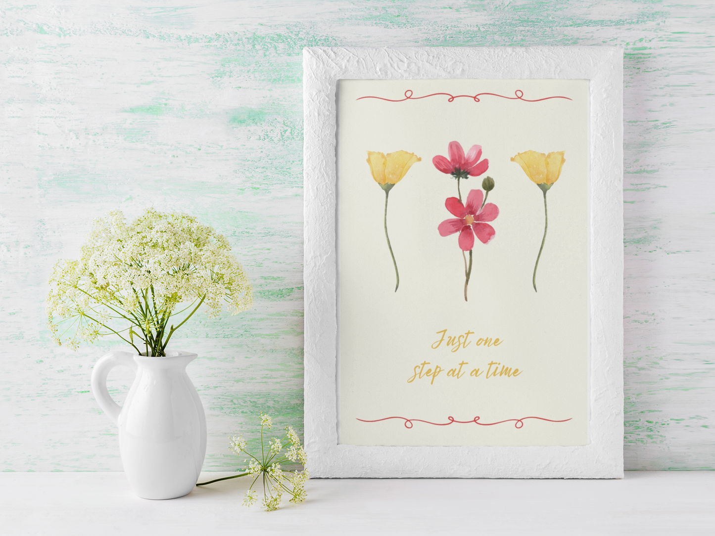 Just one step at a time print | Encouragement Gift