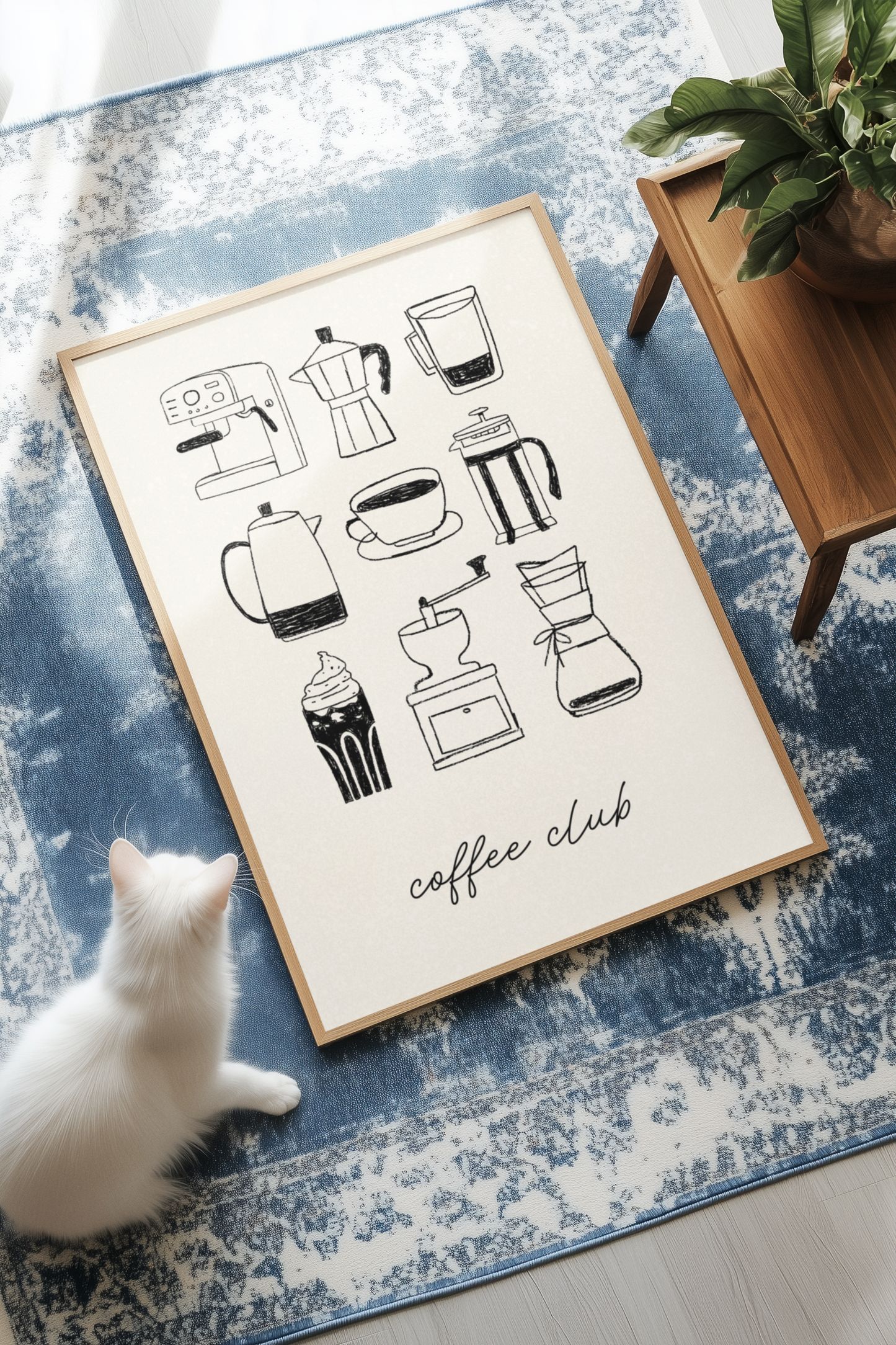 Coffee Lover Wall Art | Coffee Club Kitchen Print
