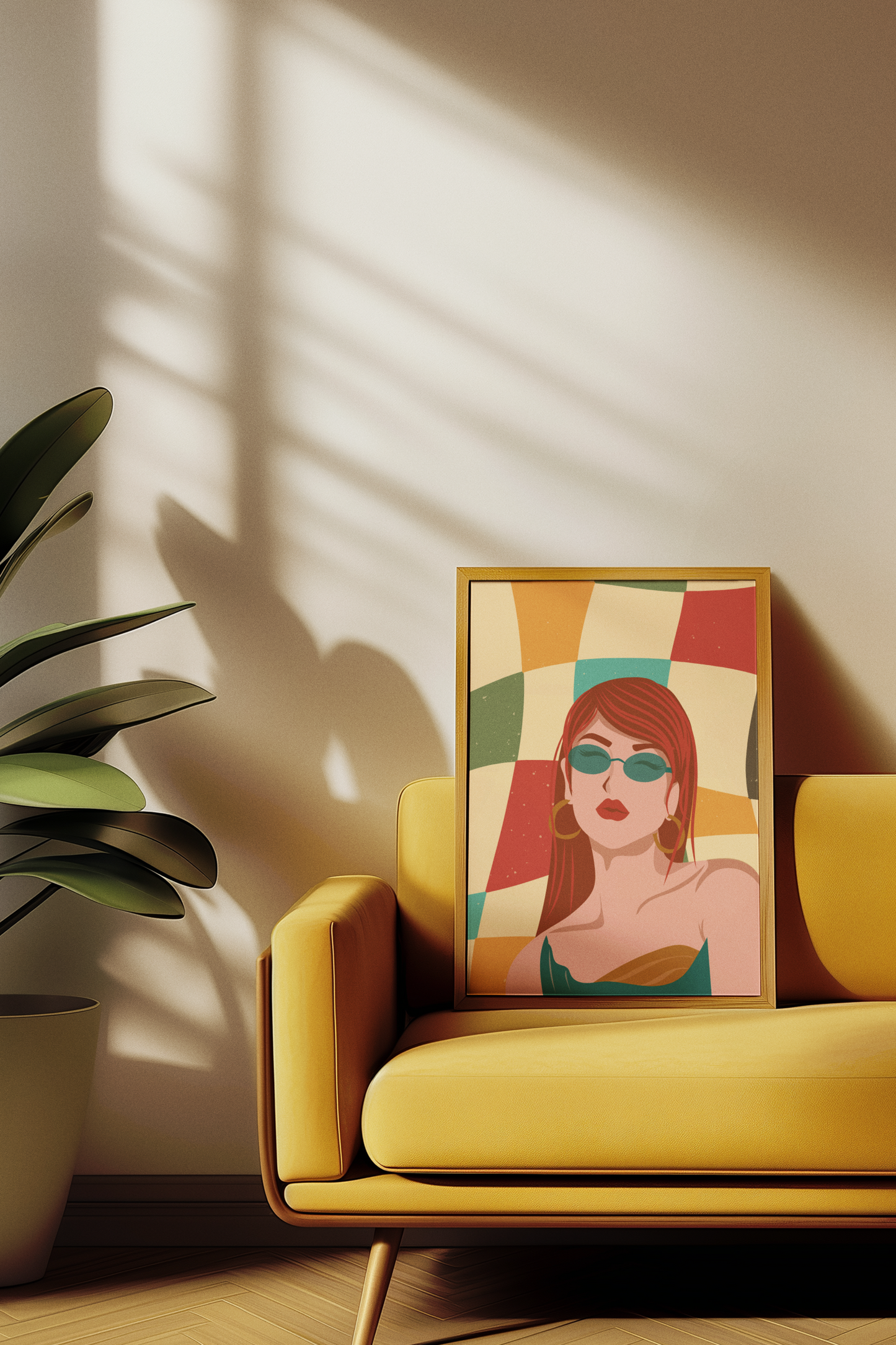 Retro Muse – Bold Vintage-Inspired Fashion Art Print
