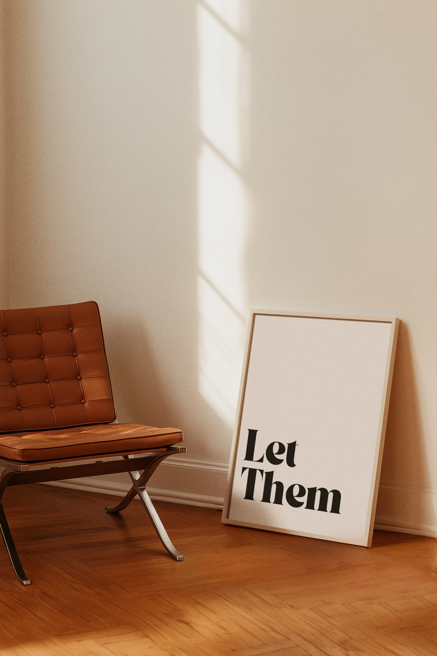 Let Them Motivational Print | Minimalist Quote Poster | Neutral Home Decor
