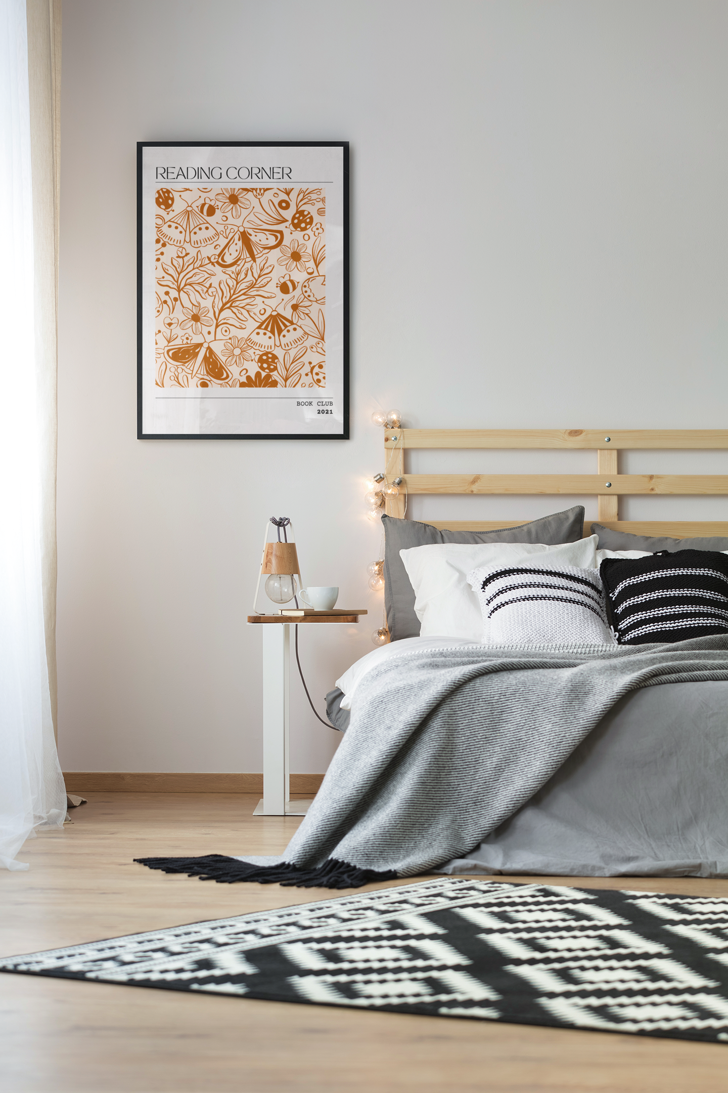 Reading Corner Dreams - Personalised Botanical & Literary Art Print