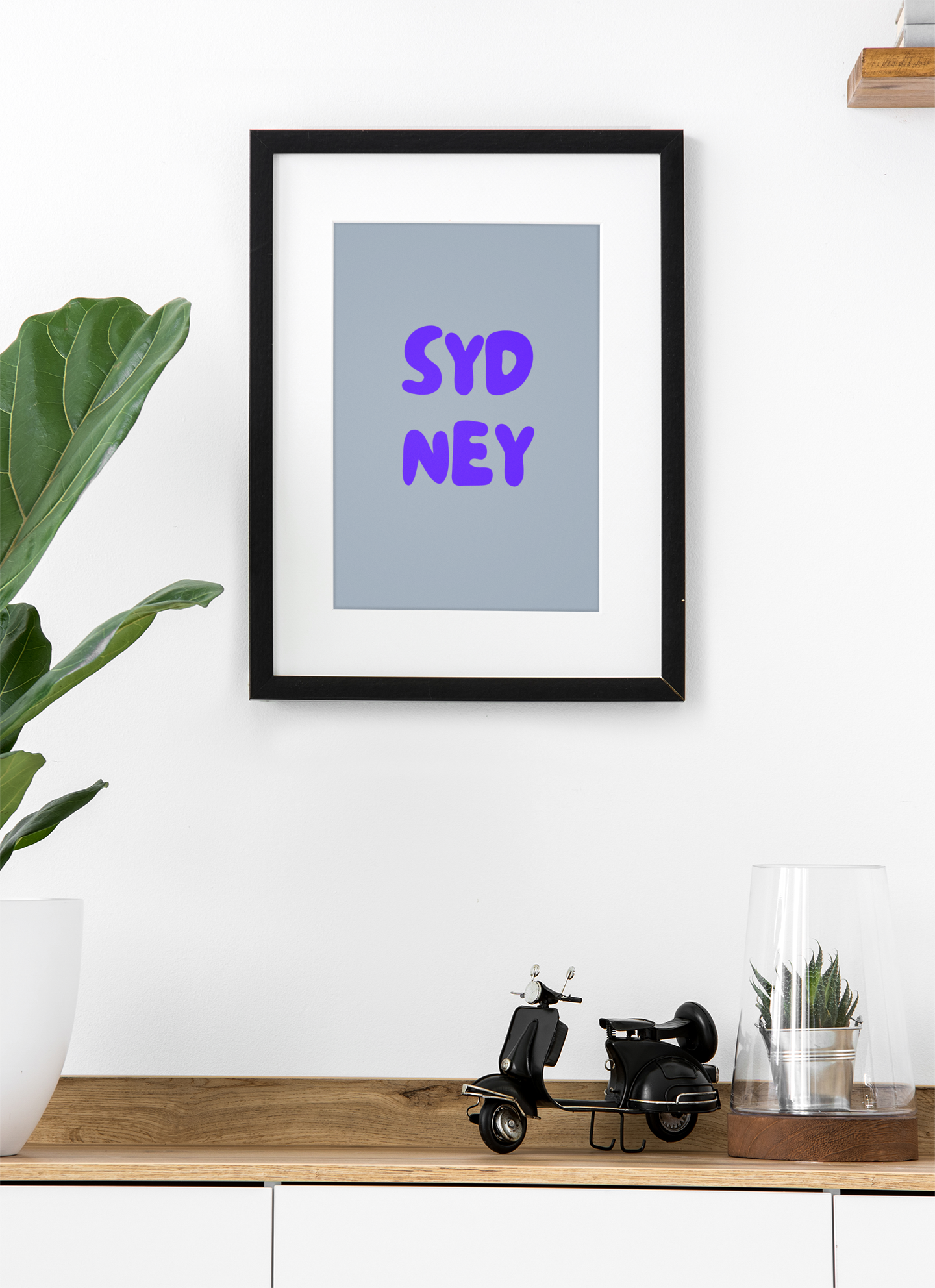 Personalised Retro Location Art Print | Colourful Bold Minimalist Typography