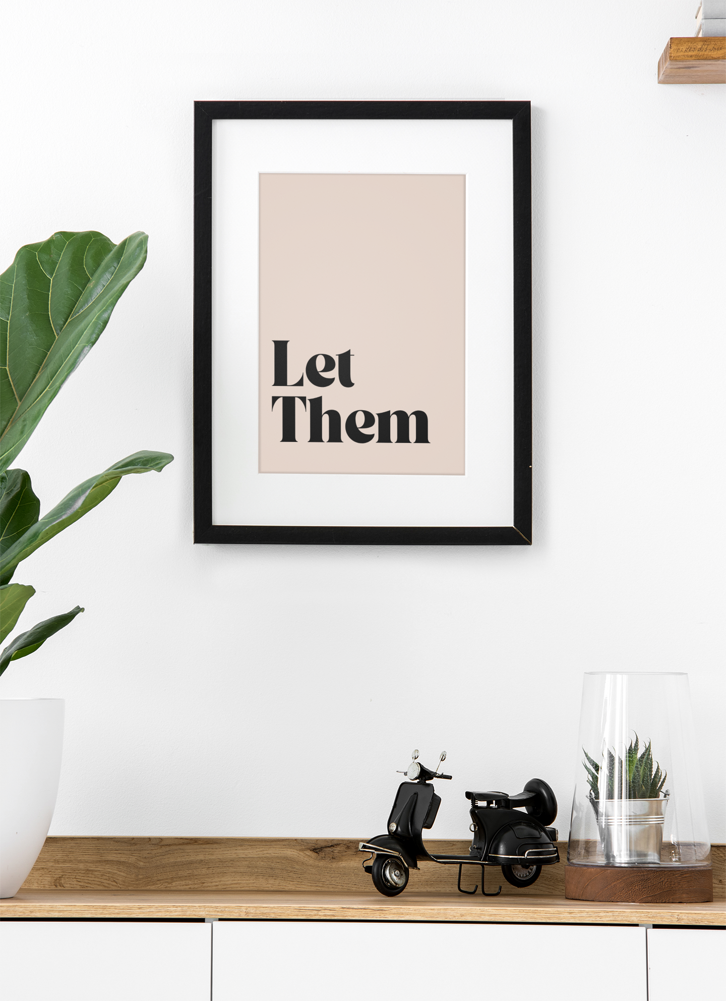 Let Them Motivational Print | Minimalist Quote Poster | Neutral Home Decor