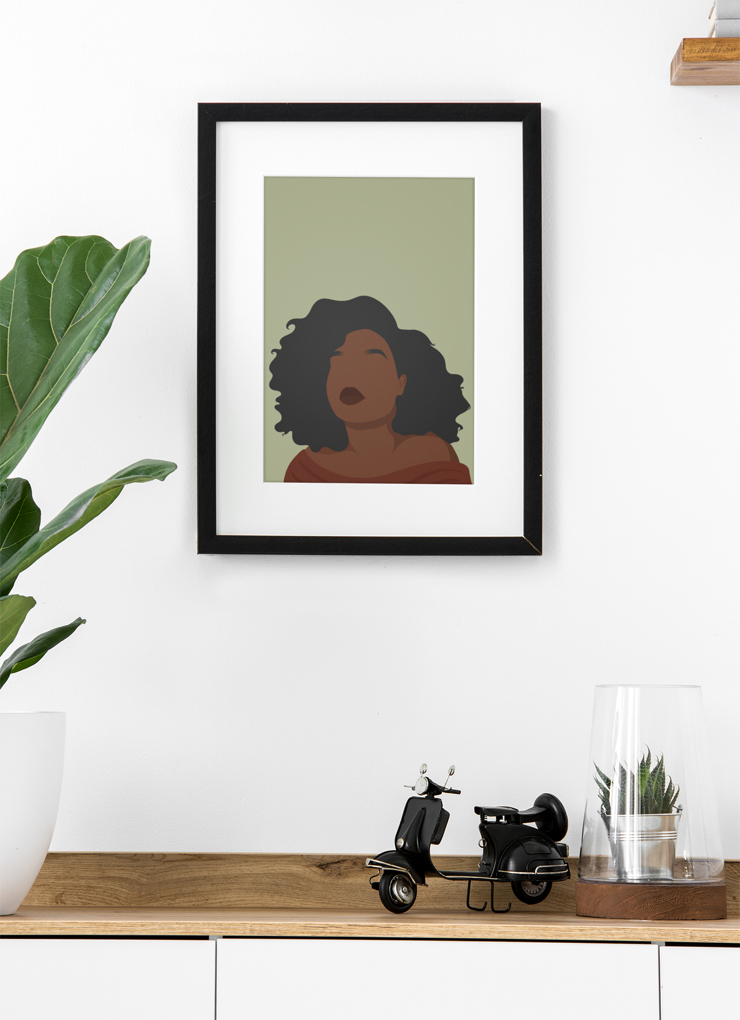 Rooted Beauty - Minimalist Portrait Art Print
