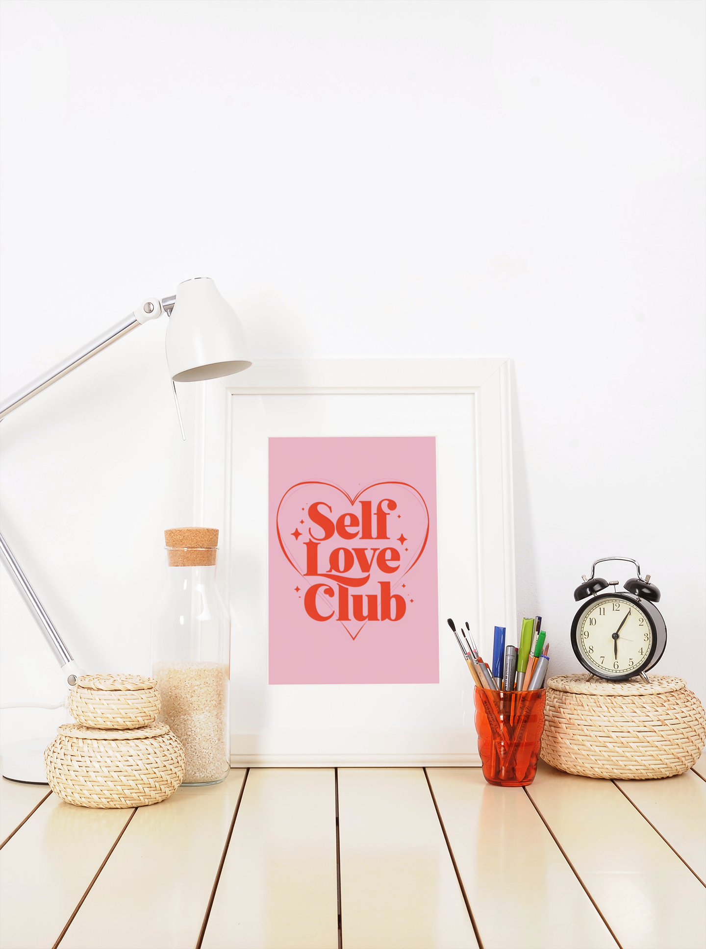 Self Love Club Art Print – Pink & Red