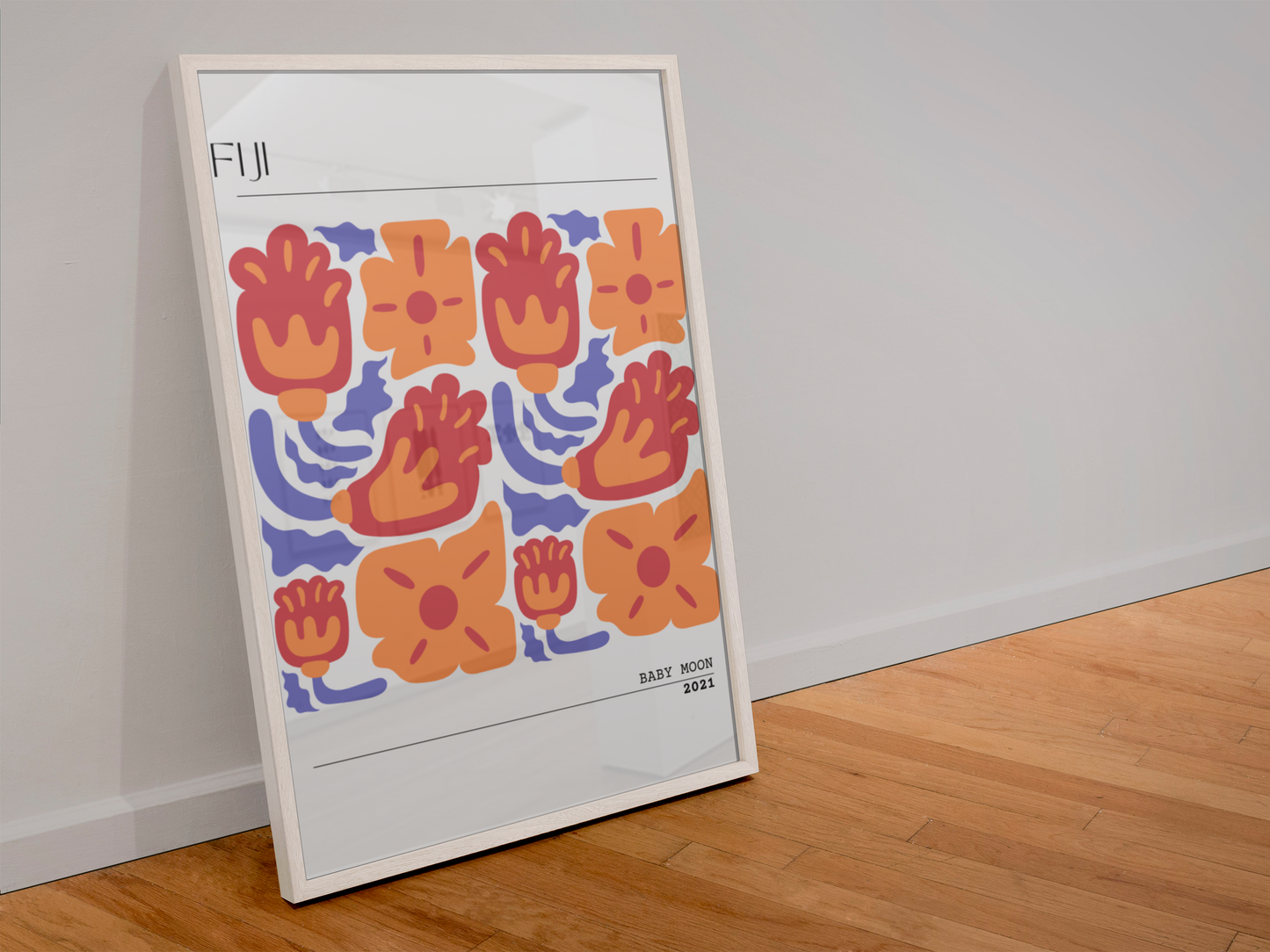 Fiji Memories - Personalised Abstract Floral Art Print
