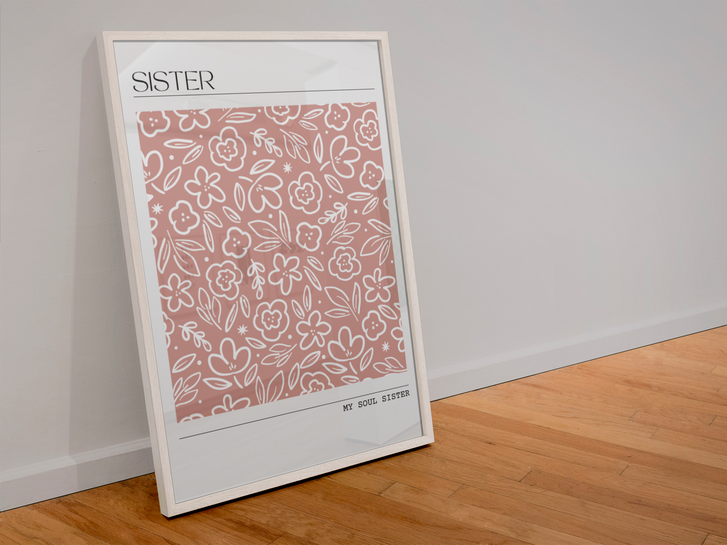 Sisterhood Blooms - Personalised Floral Tribute Art Print