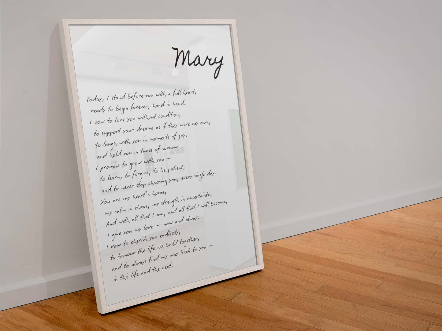 Remember your special day, everyday! Wedding Vow Print