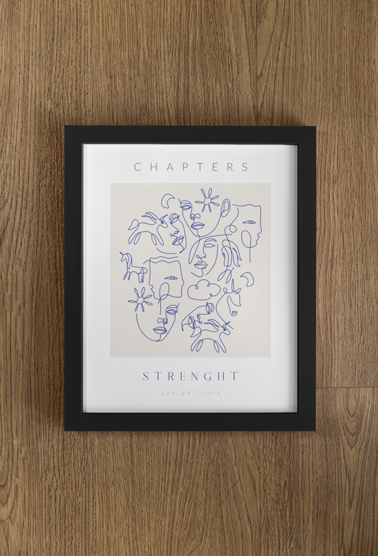 Chapters of Strength - Abstract Fine Line Art Print
