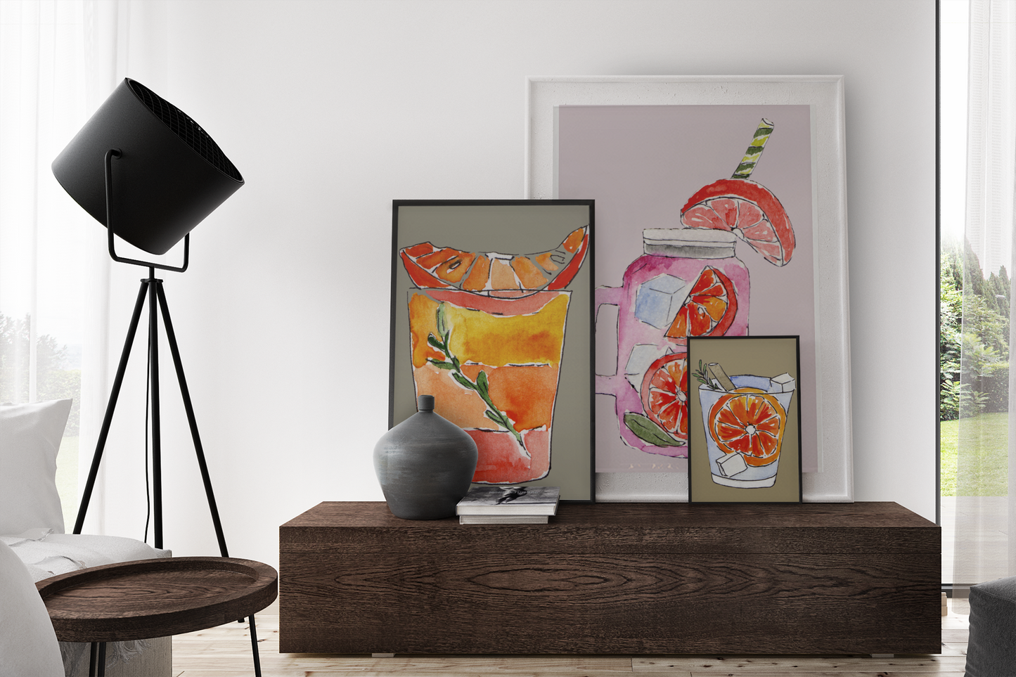 Vibrant Cocktail Art Prints | Drink Illustrations for Kitchen & Bar Decor