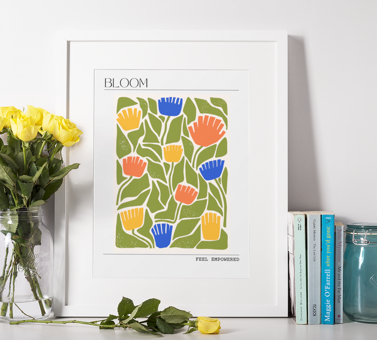 Personalised Empowerment Floral Art Print