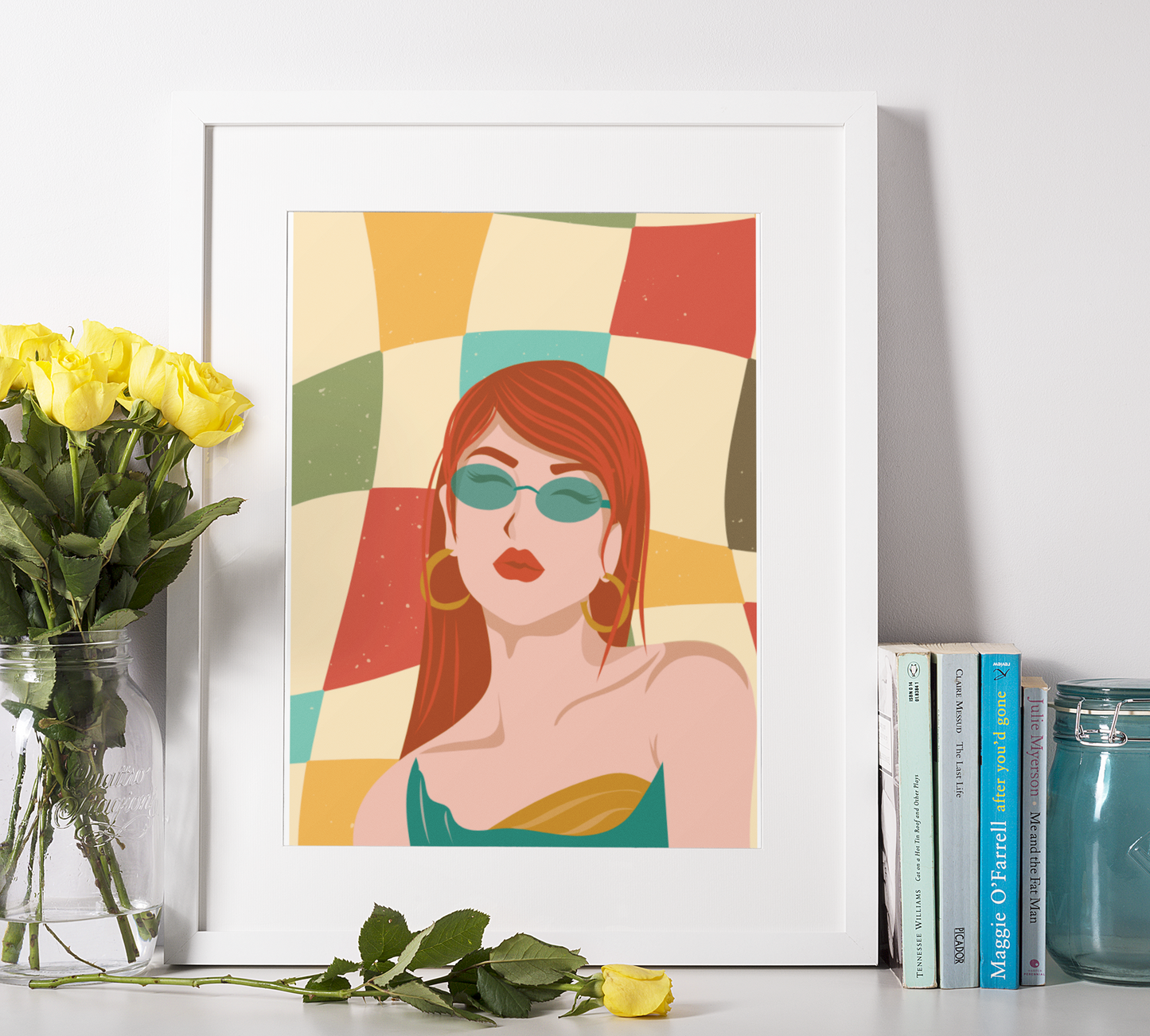 Retro Muse – Bold Vintage-Inspired Fashion Art Print