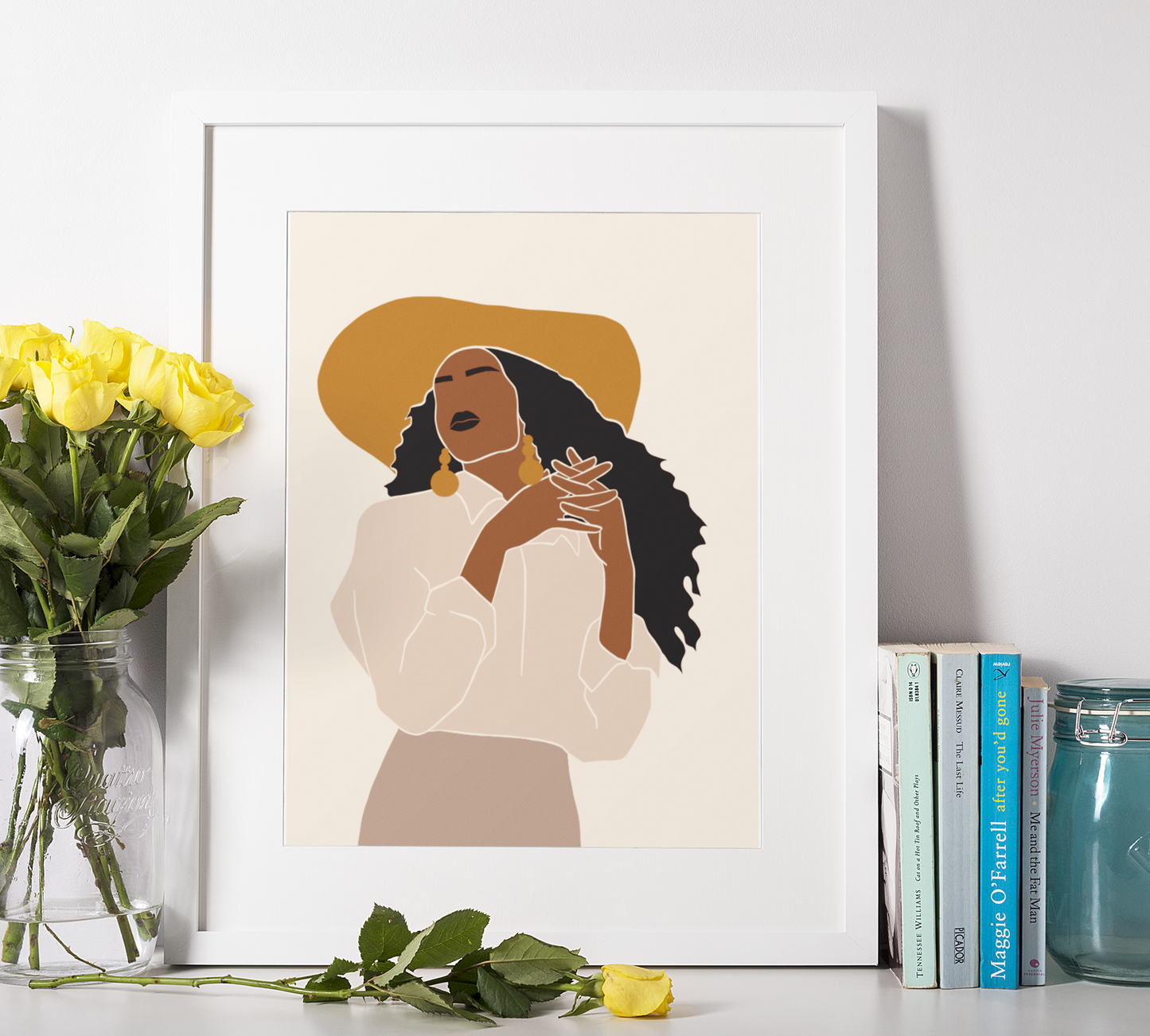 Empowered Grace - Abstract Boho Woman Art Print