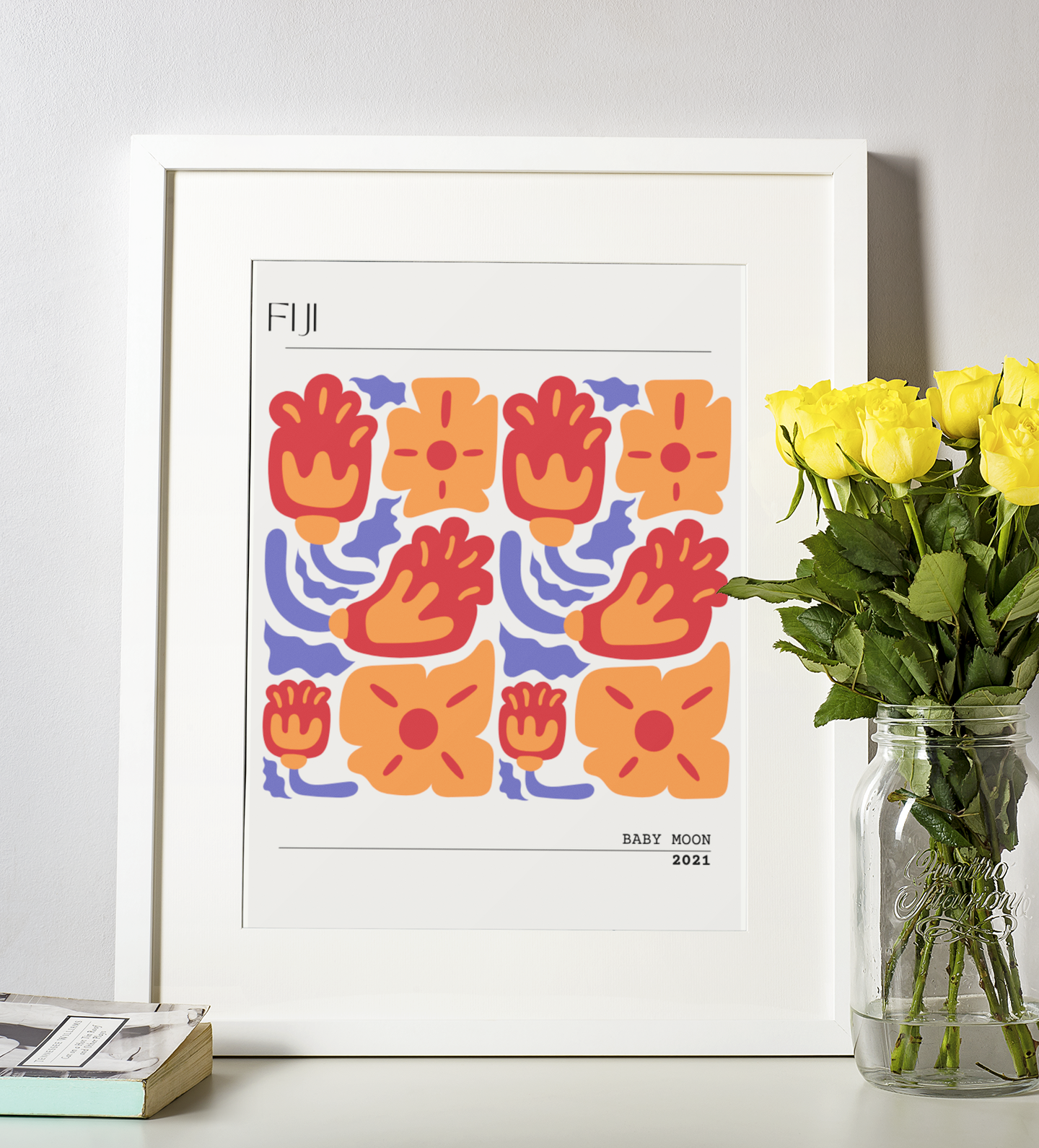 Fiji Memories - Personalised Abstract Floral Art Print