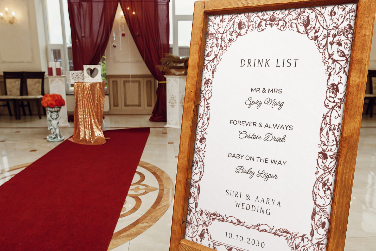 Personalized Rustic Wedding Bundle | Drink List & Dinner Menu