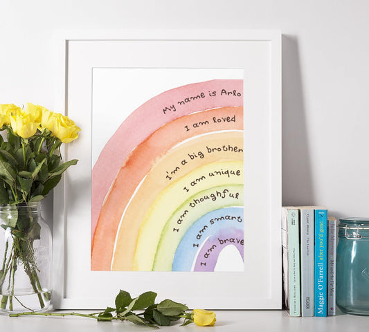 Personalised Children's Positive Affirmation Rainbow