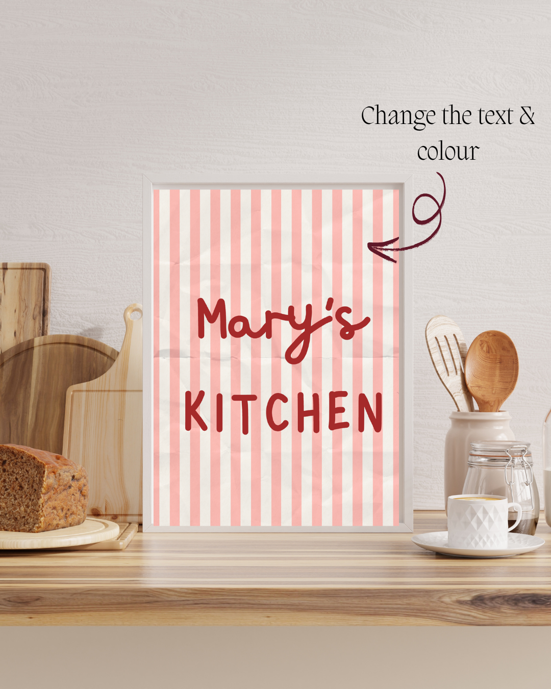 Personalised Sweet Kitchen Wall Art Set