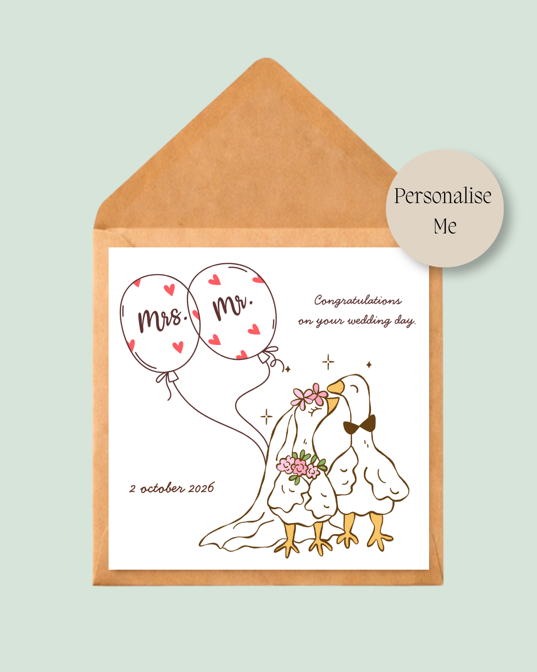Congratulations Mr & Mrs Card