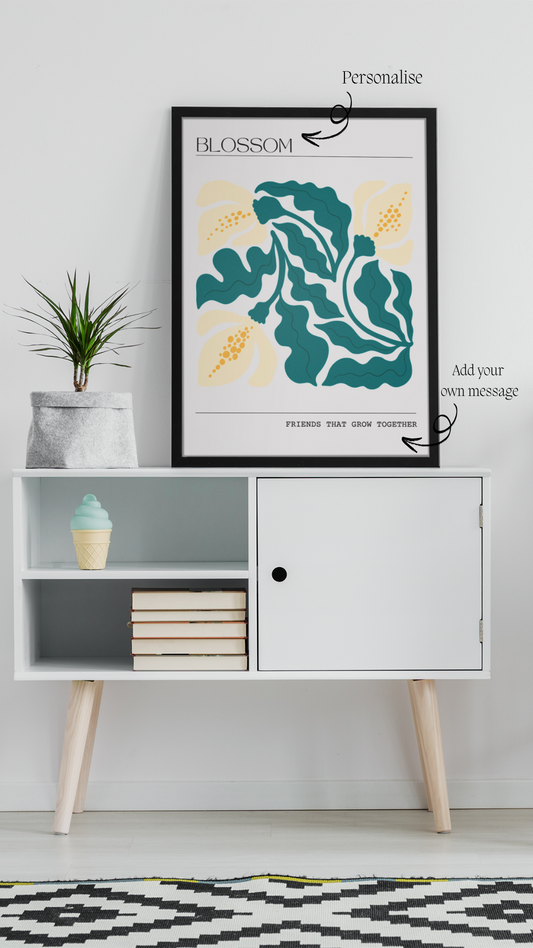 Personalised Botanical Friendship Art Print