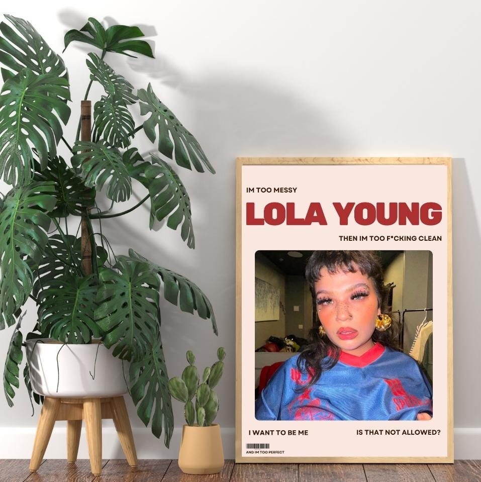 Lola Young, I'm too messy music art print | Album Cover