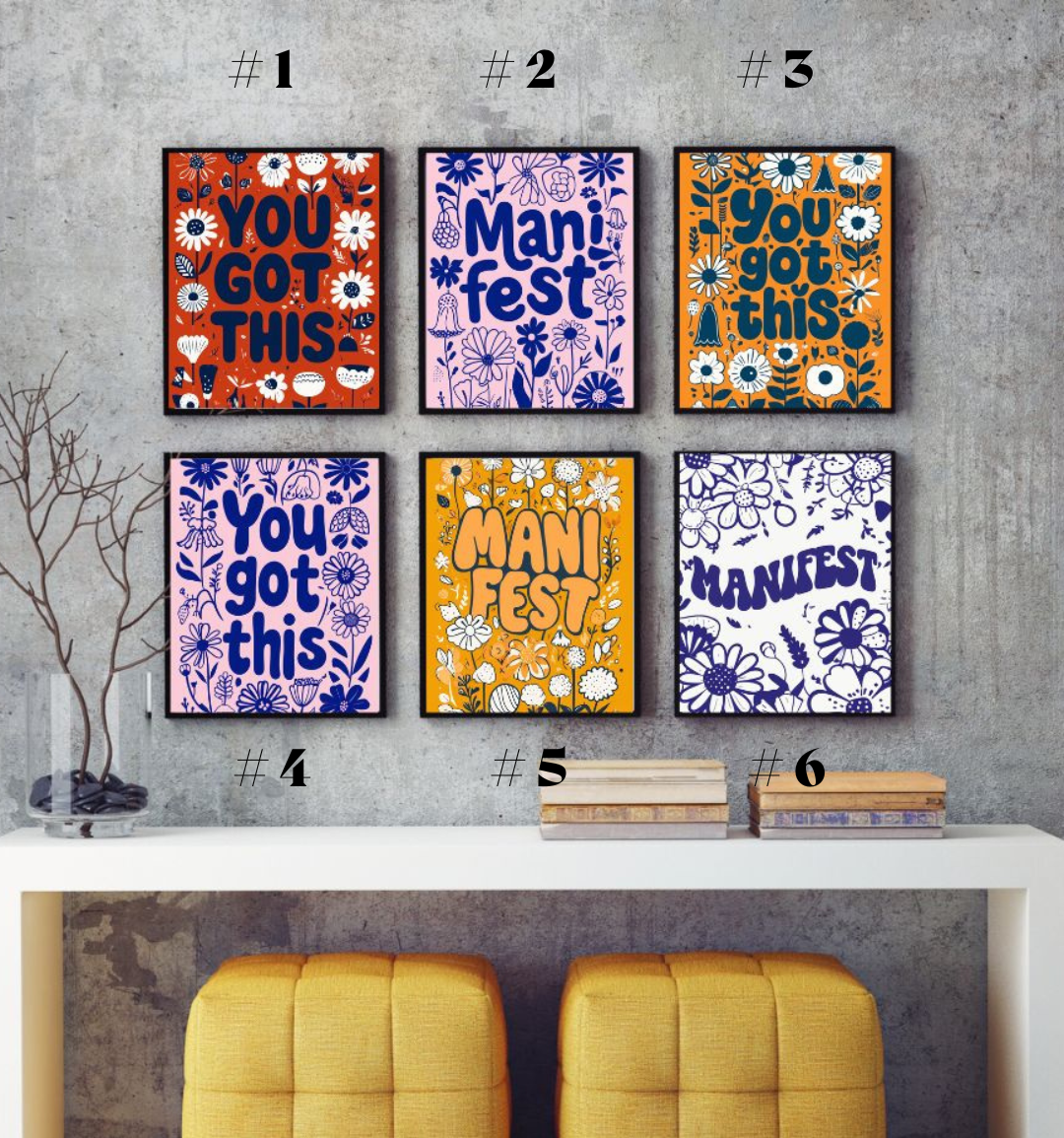 Colourful Retro Manifest Print