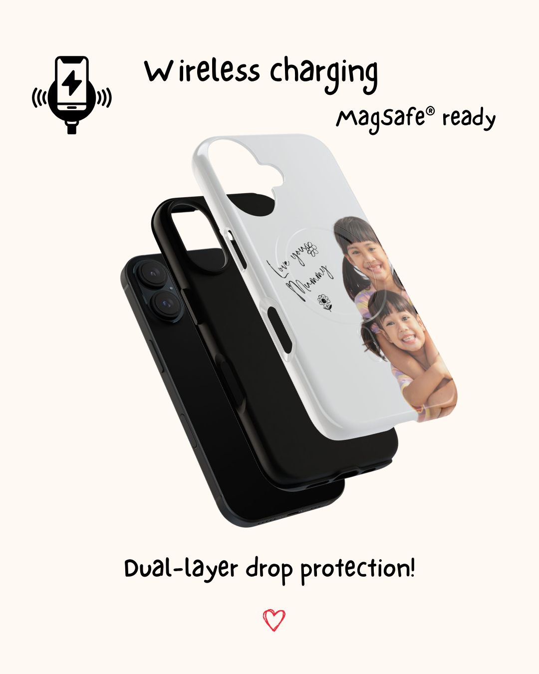 Personalised Handwriting iPhone Case with Photo 💛