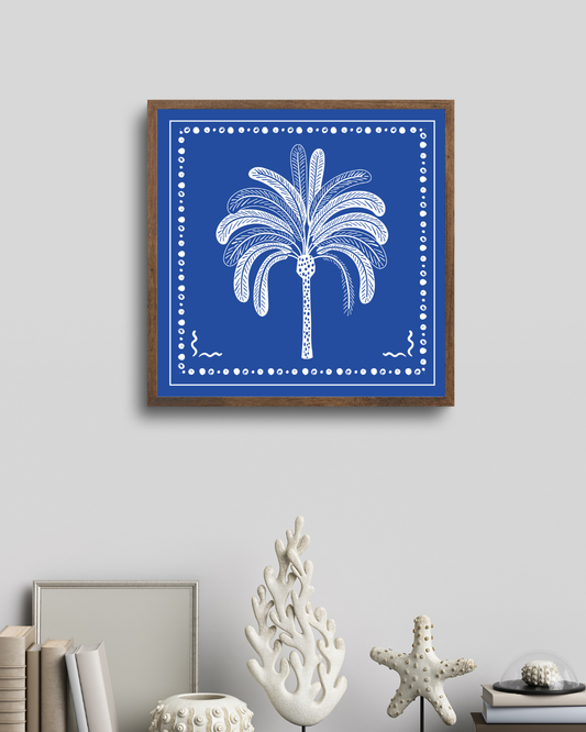 Coastal Chic Palm Tree Art Print | Bathroom Decor