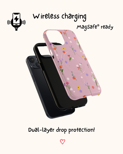 Pink Ditsy Magnetic Phone Case 🌸🌷✨