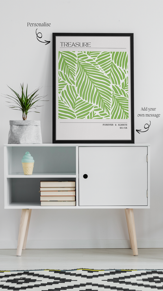 Evergreen Treasure - Personalised Botanical Art Print